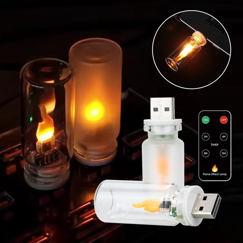 Led flame effect - light,, plug