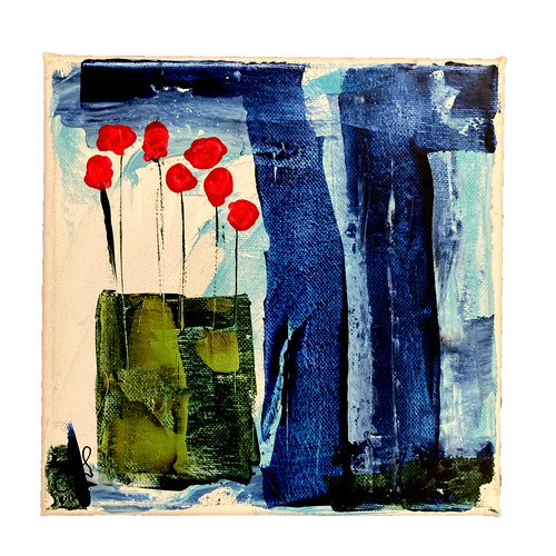 Abstract acrylic mixed - , media