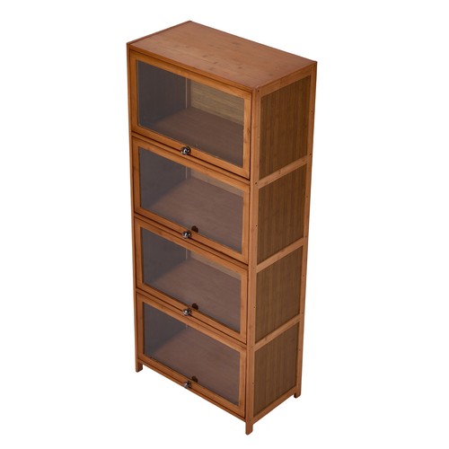 Bamboo wooden storage cabinet - wooden,