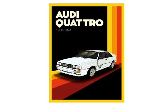 Audi quattro retro metal - quattro,
