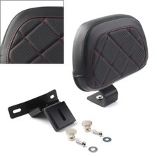 Front Driver Rider Backrest Pad For Harley Touring CVO Road Electra 09+ BLK+Red