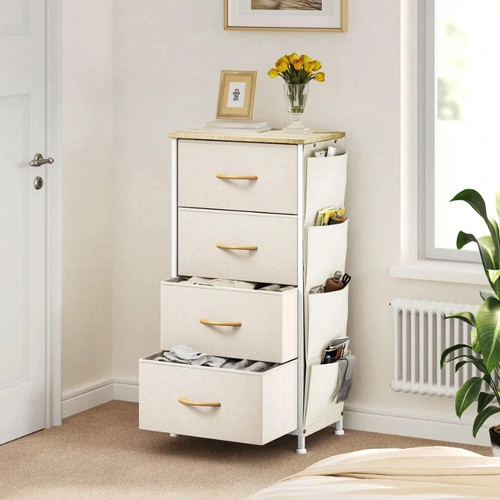 Narrow fabric drawers - drawers, chest