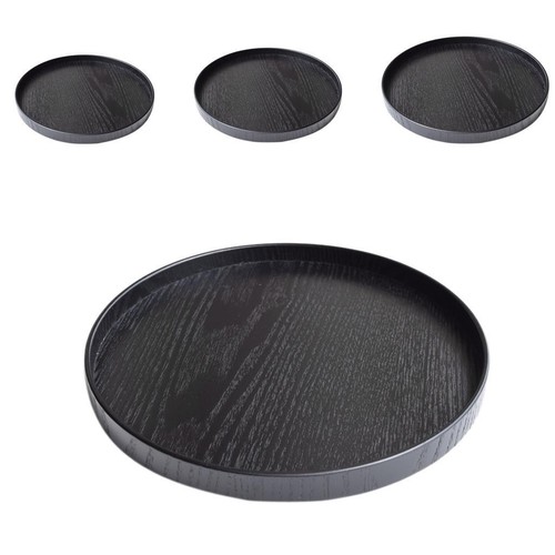 Round wooden plates - , food