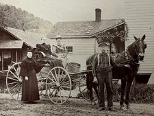 Old Cabinet Card Photo OUTDOOR