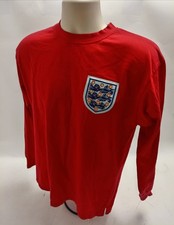 England 1966 Style Retro Red Shirt No.6 Long Sleeve by Score Draw Size M 2014 