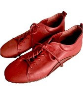 Ecco ladies red leather lace up shoes size 40