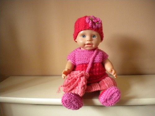 Hand knitted doll clothes - knitted, doll's