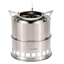 Lixada Portable Wood Stove Burner Stainless Steel Lightweight Alcohol Stove Outd