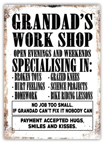Metal wall sign grandad - metal,