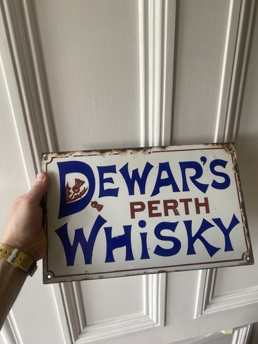Original dewars whisky enamel - dewars,