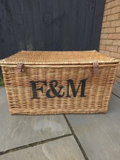 Extra Large Fortnum and Mason F&M Wicker Hamper Basket 76cm-52cm EX DISPLAY