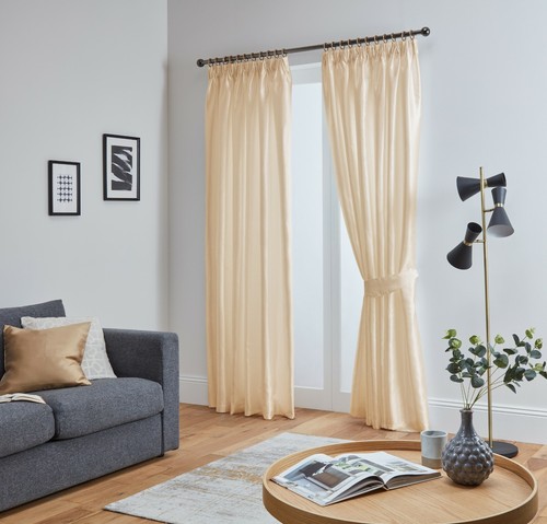 Faux silk curtains luxury - curtains,