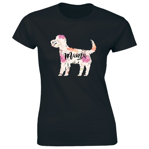 Goldendoodle floral print - goldendoodle,