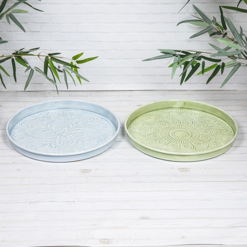 Blue green patterned - blue,