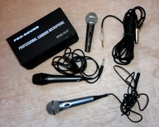 Bundle of 3x Audio Microphones with wires, free postage