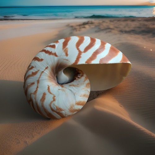 Small tiger nautilus shell - tiger,