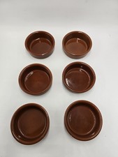 6x Brown Ramekins 11cm Oven