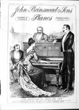 Original Old Antique Print