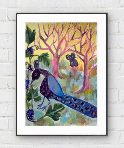 Whimsical peacock butterfly - whimsical,