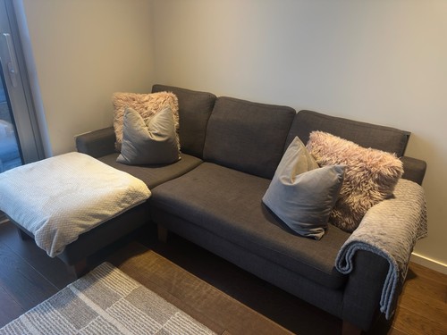 Grey fabric shape corner - fabric,