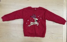 Tu Clothing by Sainsburys Red Reindeer Christmas Jumper,  7 years