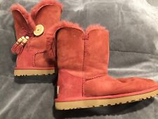 GENUINE UGG  Red Bailey Button Short Boots UK 3.5