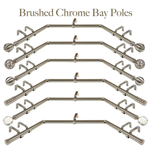 Bay window curtain pole - curtain, 3