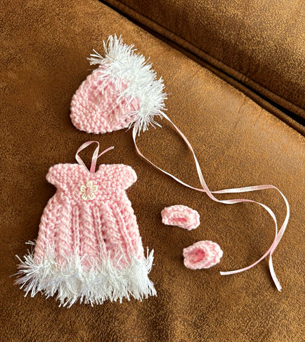 Handmade pink white - handmade, knitted