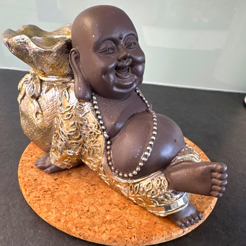 Laughing buddha ornament tea - laughing,