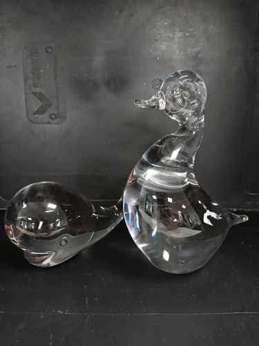 Wedgwood crystal whale - crystal, and