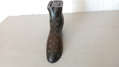 Antique treen wooden shoe - treen,