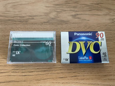 2 x Mini DV Recordable 60 Min Blank Cassette Tapes - Sony & Panasonic - Sealed