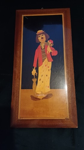 Vintage marquetry inlay wood - vintage,