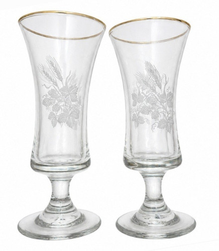 Clear glass stemmed - 2x,