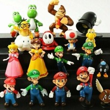 18pcs super mario - mini, figure