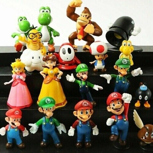 18pcs super mario mini - mario,