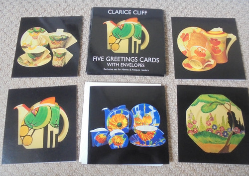Clarice cliff greetings cards - greetings,