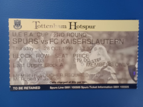 Match ticket tottenham hotspur - ticket,
