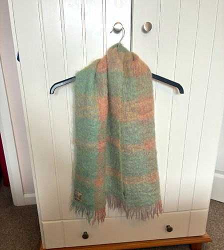 Turfus mohair knit scarf green - mohair,