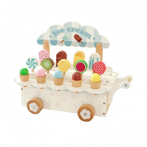 Wooden ice cream cart - wooden,