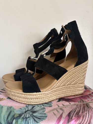 Ugg kolfax black suede wedge - kolfax,
