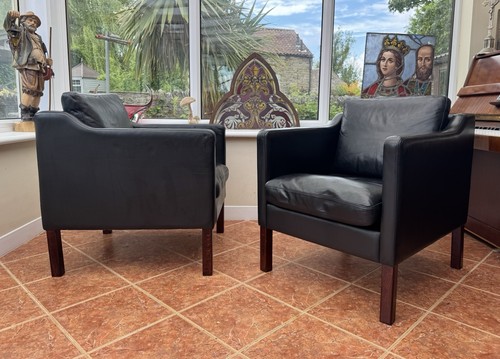 Pair danish leather - of,