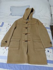 Gloverall Duffle Coat Mens 42 Brown Camel Wool Hooded Vintage Toggle England Tan