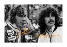 James Hunt & George Harrison A4 reproduction autographs poster choice of frame