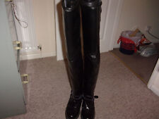 Mens Over Knee Patent Leather Boots/Size UK9/EURO43