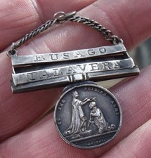 INTERESTING MINIATURE MILITARY GENERAL SERVICE MEDAL 1847,  TALAVERA, BUSACO.