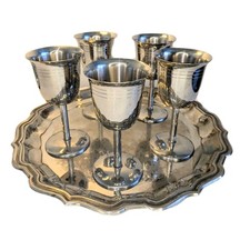 Serving Tray & Wine Goblets