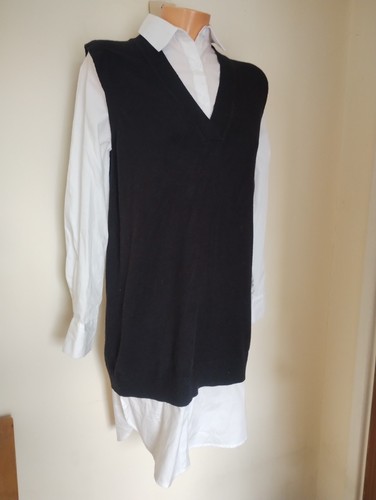 Black vest jumper - black,