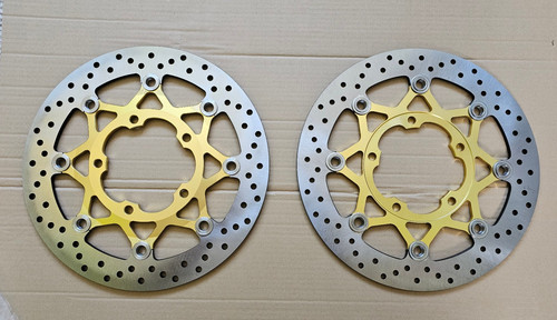 Front brake disc gold - 2x,