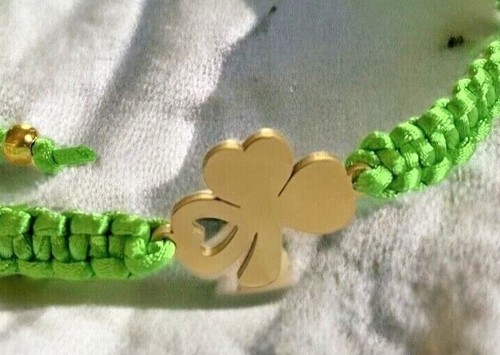 Gold tone shamrock charm - charm, on